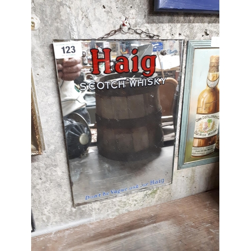 123 - Haig Scotch Whiskey advertising mirror.