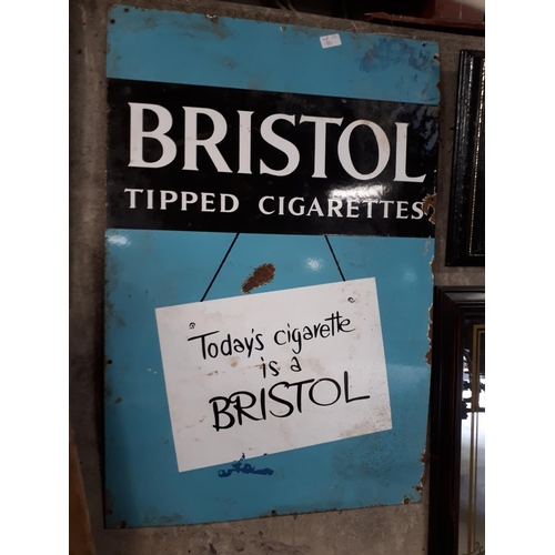 27 - Bristol tipped cigarette enamel sign.