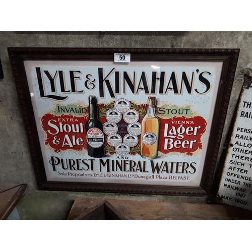 50 - Lyle & Kinahans mineral waters print.