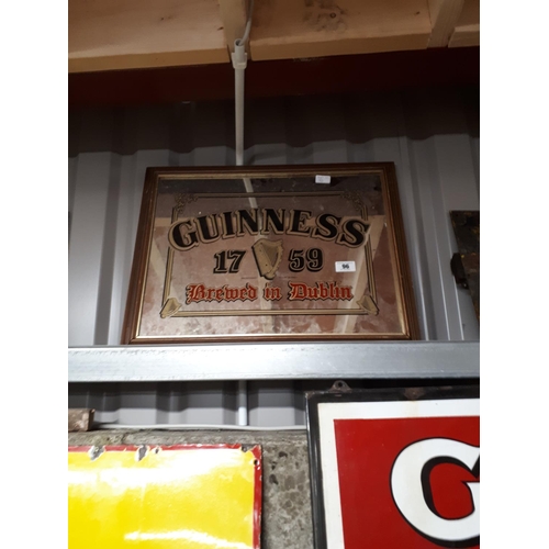 96 - Guinness advertising mirror.