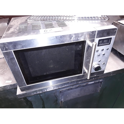 62 - Stainless steel microwave oven