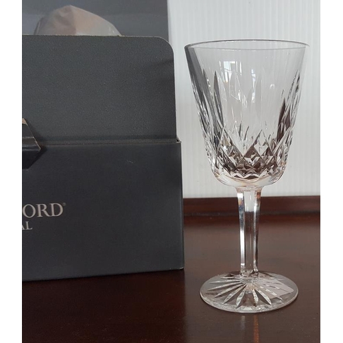 114 - Boxed Pair of Waterford 'Lismore' White Wine Glasses.