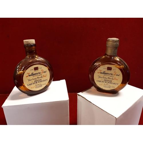 70 - Two miniature bottles of 1940s Tullamore Dew Irish Whiskey bottled by D.E.Williams Ltd Tullamore.