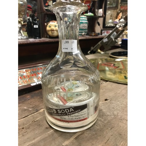 462A - Extremely rare Cantrell & Cochrane Dulin & Belfast soda water decanter.