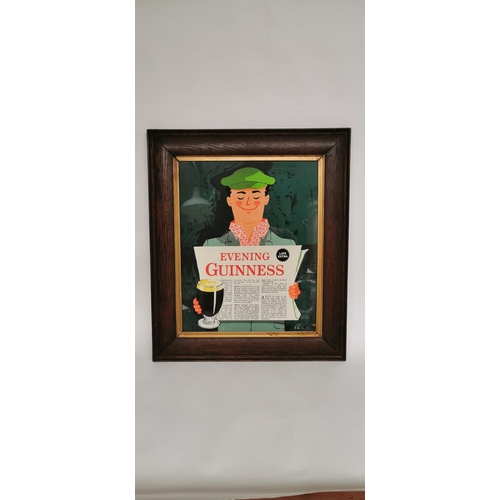 103 - Guinness Evening advertising print.   { 68cm H X 58cm W }.