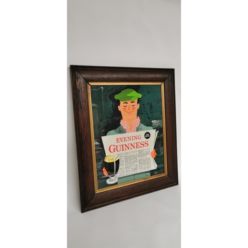 103 - Guinness Evening advertising print.   { 68cm H X 58cm W }.