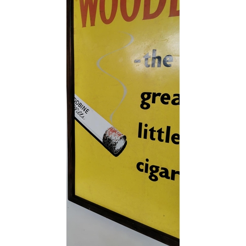 104 - Woodbine  - The Great Little Cigarette enamel advertising sign.  { 94cm H X 63cm W }.