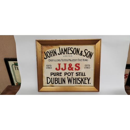 108 - John Jameson and Son Pure Pot Still Dublin whiskey print.  { 53cm H X 63cm W }.