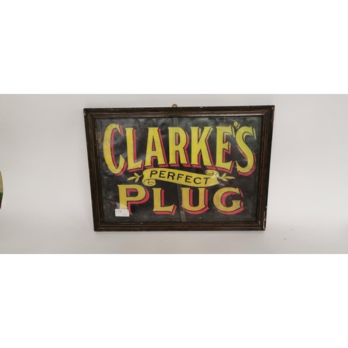 116 - Clarke's Perfect Plug advertising print {33 cm H x 46 cm W}.