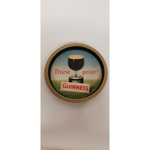 136 - Guinness Thirst Prize advertising drink's tray. { 27cmW }.