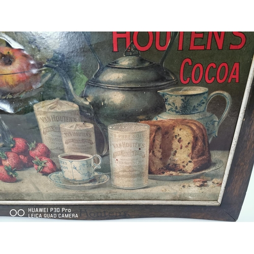 154 - Van Houten's Cocoa framed advertising print.