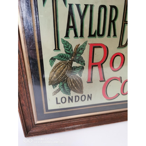 155 - Rare Taylor's Brothers Rock Cocoa London showcard. { 38cm H X 49cm W }.