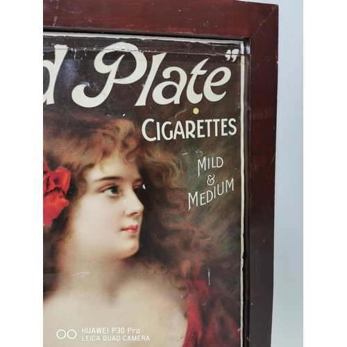 158 - Rare Gallagher's Gold Plate Cigarettes Mild & Medium advertisement.  { 65cm H X 51cm W }.