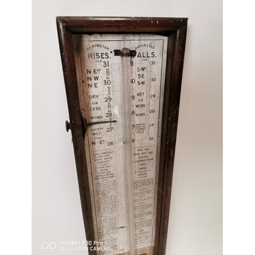 161 - 19th. C. mahogany barometer.