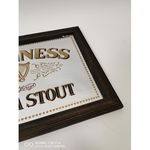 177 - Guinness Extra Stout advertising mirror. { 48cm H X 64cm W }.