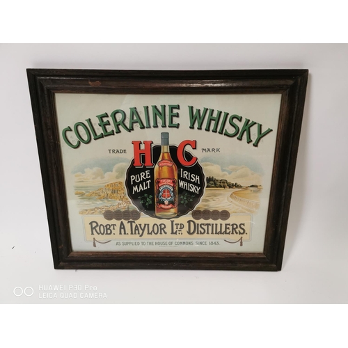 181 - Coleraine Whisky Pure Malt Irish Whisky advertising print. .