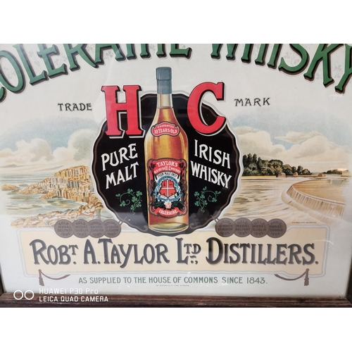 181 - Coleraine Whisky Pure Malt Irish Whisky advertising print. .