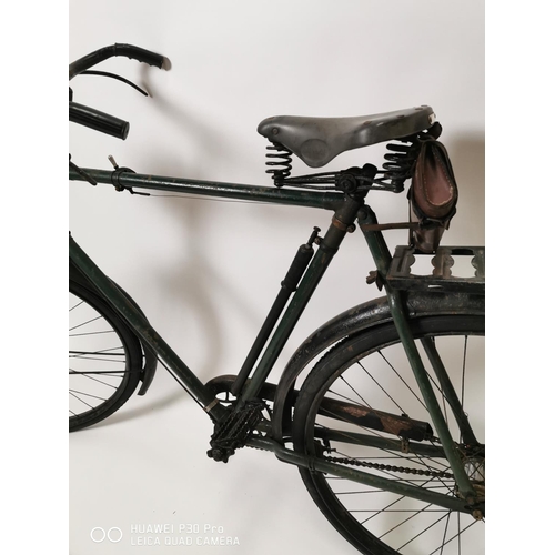 184 - Early 20th. C. army upright bicycle.