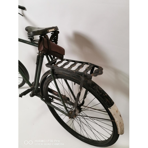 184 - Early 20th. C. army upright bicycle.