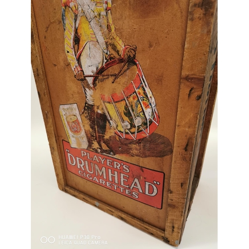 356 - Early 20th. Player's Drumhead advertising box. { 83cm H X 43cm W X 29cm D }.