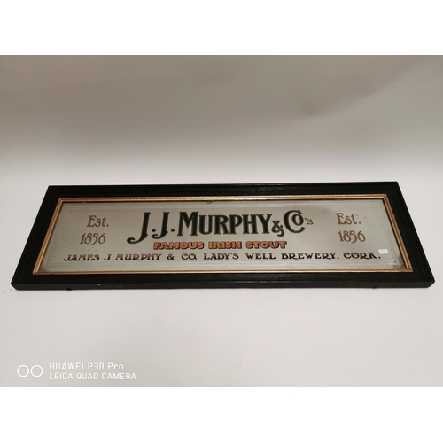 362 - J. J. Murphy & Co. Famous Irish Stout advertising mirror {54cm H X 170cm W }.