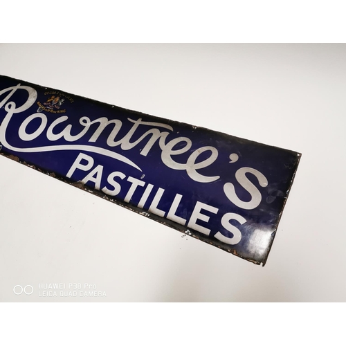 363 - Rare Rowntree's Pastilles Cocoa & Chocolate Makers to H M The King enamel advertising sign. { 38cm H... 