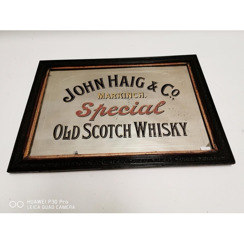 Rare John Haig and Co Scotch Whiskey advertising mirror in 