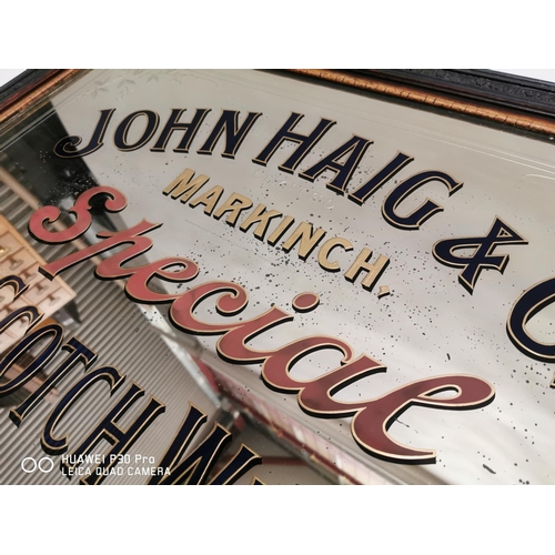 Rare John Haig and Co Scotch Whiskey advertising mirror in 