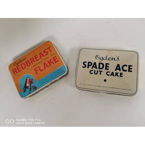 6 - Redbreast Flake advertising tin and Ogden's Spade Ace Cut Cake Tobacco advertising tin. { 16cm W X 1... 