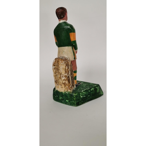 65 - Rare Kerry Footballer Player's No 6 Please On All Grounds plaster advertising figure.  { 23cm H }.