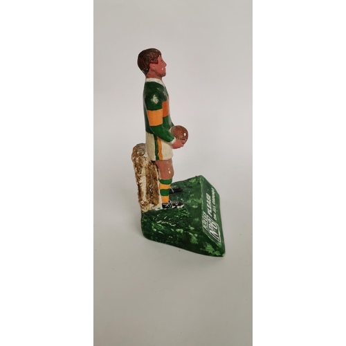 65 - Rare Kerry Footballer Player's No 6 Please On All Grounds plaster advertising figure.  { 23cm H }.