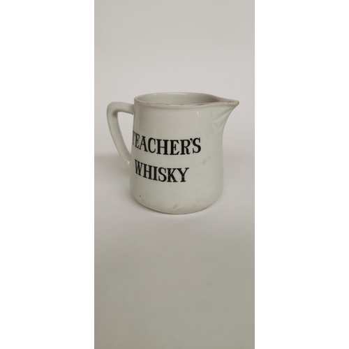 84 - Rare Teachers Whisky pictorial advertising jug.  { 10cm H }.