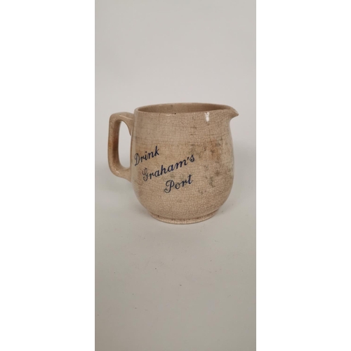 86 - Drink Grahams Port advertising jug { 12cm H }.