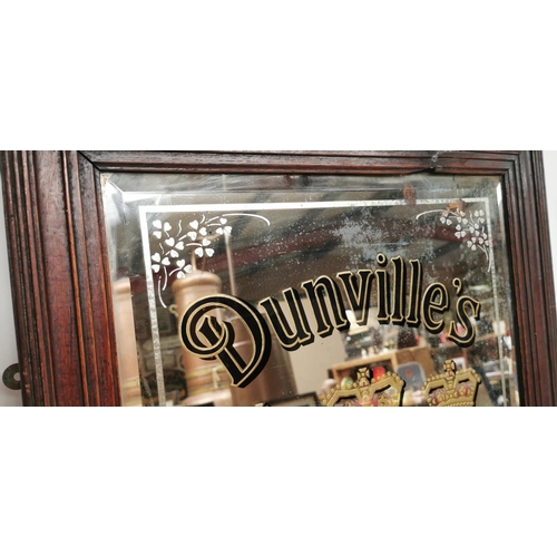 96 - Rare 19th. C. Dunville's Special Liqueur Three Crowns advertising mirror. { 66cm H X 58cm W }.