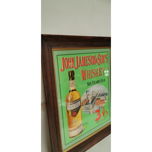 97 - John Jameson & Son's Whiskey Six Years Old advertising print. { 79cm H X 64cm W }.