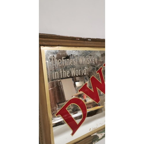 98 - The Finest Whiskey In The World DWD Pure Pot Still advertising mirror. { 59cm H X 71cm W }.