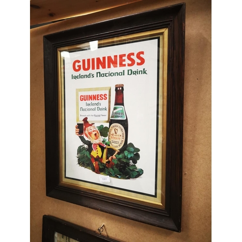 1001 - Guinness Ireland's National Drink framed advertising print {59 cm X 49 cm W}.