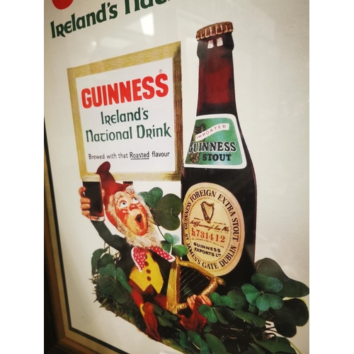 1001 - Guinness Ireland's National Drink framed advertising print {59 cm X 49 cm W}.