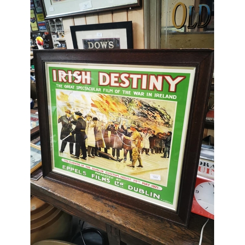 1003 - Irish Destiny framed film poster - The Burning of the Dublin Custom House 25th May 1921 {59 cm H x 6... 