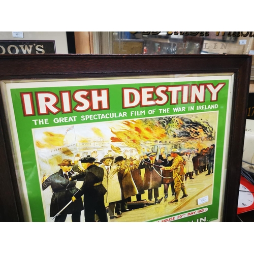 1003 - Irish Destiny framed film poster - The Burning of the Dublin Custom House 25th May 1921 {59 cm H x 6... 