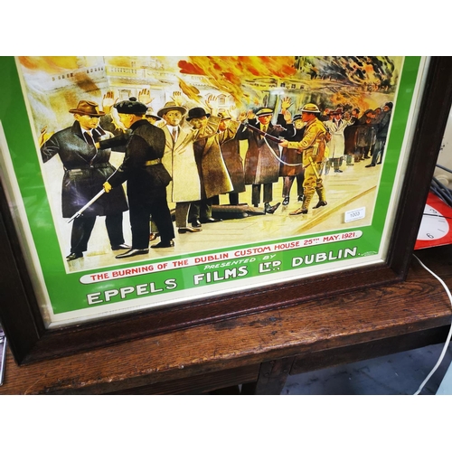 1003 - Irish Destiny framed film poster - The Burning of the Dublin Custom House 25th May 1921 {59 cm H x 6... 