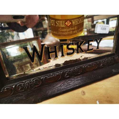 1006 - John Power's Whisky framed advertising mirror {57 cm H x 42 cm W}.