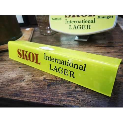 1015 - Skol International Lager advertising shelf light.  {5cm H X 30cm W }.