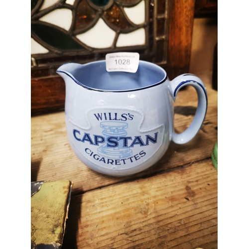 1028 - Will's Capstan Cigerattes advertising jug {11 cm H}.