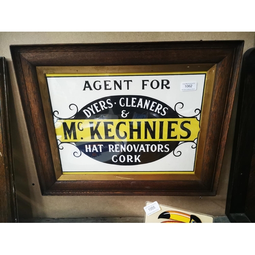 1062 - Agent For Keghnies -Dyers and Cleaners advertising print {43 cm H x 53 cm W}.