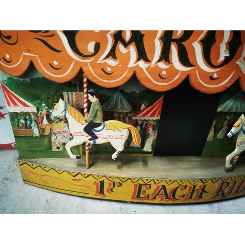 1068 - Model of a Carousel - One Penny Each Ride {64 cm H x 94 cm W}.