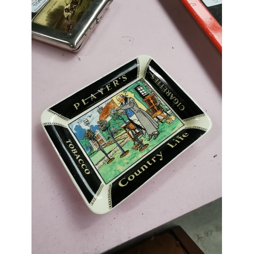 1093 - Player's Country Life ceramic advertising ashtray.