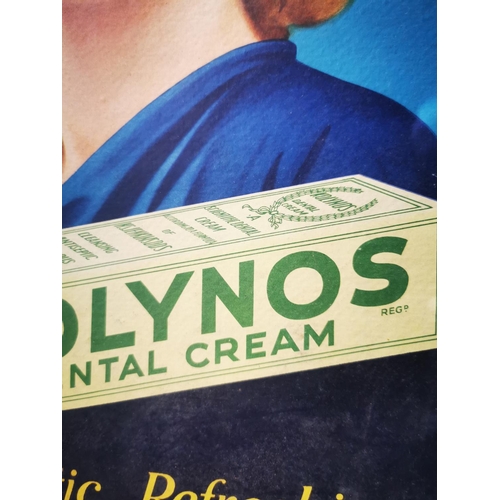 1123 - Kolynos Dental Cream advertising showcard {43 cm H x 28 cm W}.