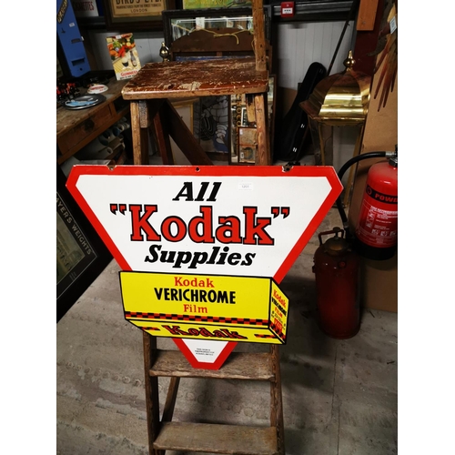 1201 - All Kodak Supplies enamel advertising sign {59 cm H x 71 cm W}.