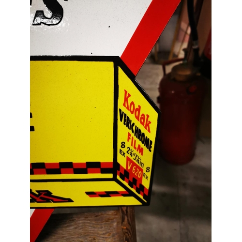 1201 - All Kodak Supplies enamel advertising sign {59 cm H x 71 cm W}.